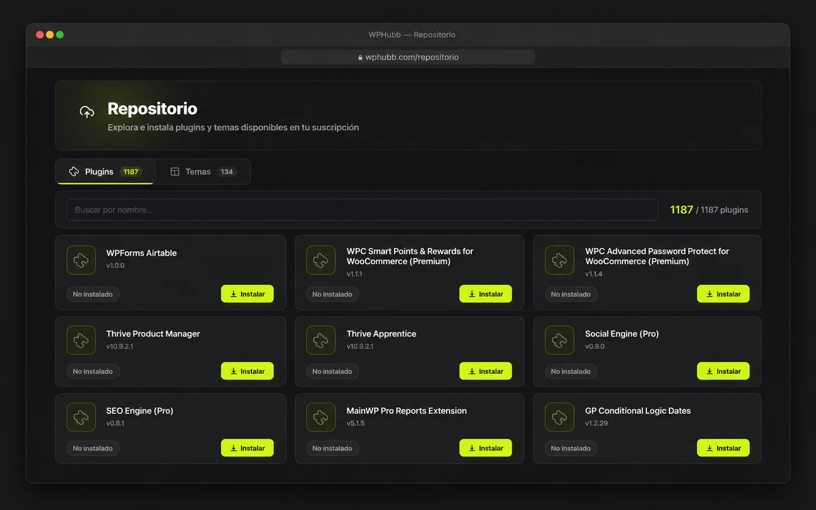 Descarga WPHubb Client