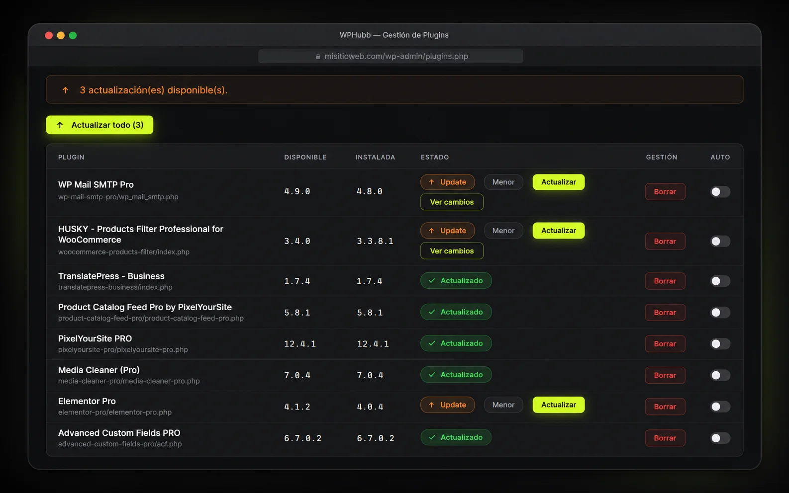 Descarga WPHubb Client